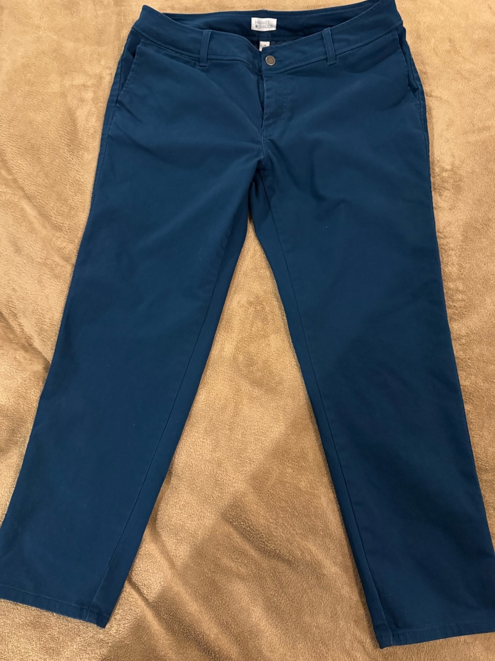 Market & Spruce Dark Teal Straight Leg Chino Pants Size 14W